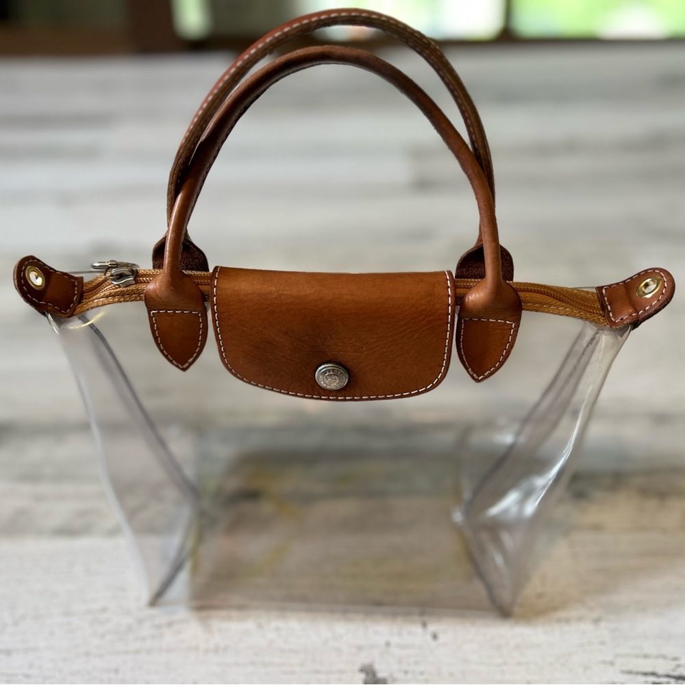 Longchamp Mini Le Pliage Darshan Clear Tote Vintage